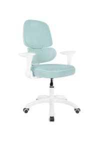 Кресло детское с поясничной поддержкой BRABIX KIDS "MG-225", сетка/ткань TW, голубое, 533317