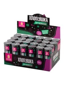 Хлопушка пружинная 11 см, наполнитель в виде серпантина/конфетти, фольга, ассорти, ЗОЛОТАЯ СКАЗКА, 591467