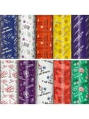 Бумага упаковочная подарочная мелованная "Funny Notes", 70x100 см, 10 дизайнов ассорти, ЗОЛОТАЯ СКАЗКА, 591919