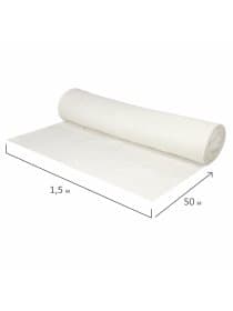 Полотно ХПП холстопрошивное ПЛОТНОЕ светлое 1,5х50 м, 190(±10) г/м2, шаг 2,5 мм, LAIMA Стандарт, 600841