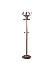 Вешалка-стойка BRABIX "CR-282", металл/мрамор, 1,8 м, на диске диаметром 36 см, 6 крючков + 4 дополнительных, коричневая, 601745
