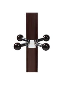 Вешалка-стойка BRABIX "CR-282", металл/мрамор, 1,8 м, на диске диаметром 36 см, 6 крючков + 4 дополнительных, коричневая, 601745