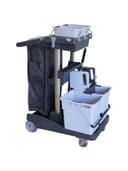 Тележка уборочная VILEDA PROFESSIONAL "ВолеоПро", ведра 2х25 л, 2х6 л, вертикальный отжим, чехол для мусорного мешка на 70 л, 145119