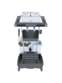 Тележка уборочная VILEDA PROFESSIONAL "ВолеоПро", ведра 2х25 л, 2х6 л, вертикальный отжим, чехол для мусорного мешка на 70 л, 145119