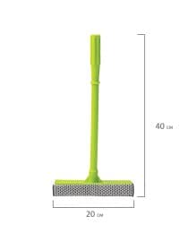 Окномойка ЛЮБАША, пластиковая ручка 40 см, рабочая часть 20 см (стяжка, губка, ручка), 603614
