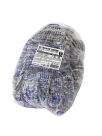 Перчатки хлопчатобумажные, КОМПЛЕКТ 5 ПАР, 7 класс, 60-62 г, 216 текс, ПВХ-точка, LAIMA "ПРОФИ", МЕЛАНЖ, 604471