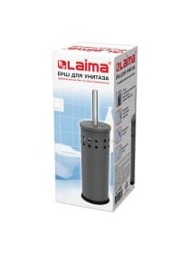 Ершик для унитаза с подставкой, металл, серый, матовый, LAIMA, 604961