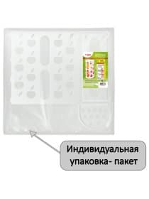 Держатель контейнер корзина APPLE для пакетов, мешков, бахил, 37,5х16х13 см, белый, LAIMA, 608368