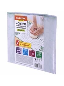 Коврик силиконовый для раскатки/запекания 40х60 см, зеленый, ПОДАРОК пластиковый нож, DASWERK (ДАСВЕРК), 608426