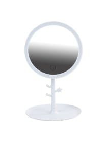 Зеркало настольное с LED-подсветкой для макияжа, диаметр 17 см, 3 режима свечения, аккумулятор 1200 mAh, цвет белый, WBZ (ВБЗ), 609330