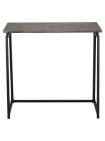 Стол на металлокаркасе BRABIX "LOFT CD-001", 800х440х740 мм, складной, цвет морёный дуб, 641209