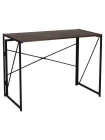 Стол на металлокаркасе BRABIX "LOFT CD-002", 1000х500х750 мм, складной, цвет морёный дуб, 641212