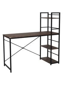 Стол на металлокаркасе BRABIX "LOFT CD-005", 1200х520х1200 мм, 3 полки, цвет морёный дуб, 641221