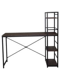 Стол на металлокаркасе BRABIX "LOFT CD-005", 1200х520х1200 мм, 3 полки, цвет морёный дуб, 641221