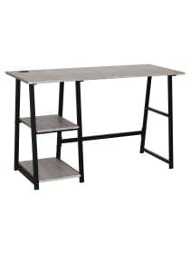 Стол на металлокаркасе BRABIX "LOFT CD-006", 1200х500х730 мм, 2 полки, цвет дуб антик, 641225