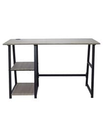 Стол на металлокаркасе BRABIX "LOFT CD-006", 1200х500х730 мм, 2 полки, цвет дуб антик, 641225