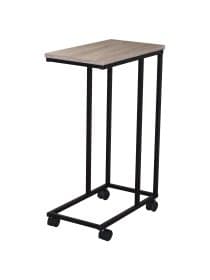 Стол журнальный BRABIX "LOFT CT-001", 450х250х680 мм, на колёсах, металлический каркас, цвет дуб антик, 641860