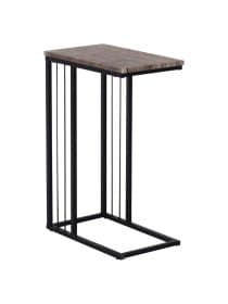 Стол журнальный на металлокаркасе BRABIX "LOFT CT-002", 450х250х630 мм, цвет морёный дуб, 641861