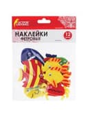 Наклейки из фетра "Рыбки", 12 шт., ассорти, ОСТРОВ СОКРОВИЩ, 661475