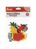 Наклейки из фетра "Листья", 24 шт., ассорти, ОСТРОВ СОКРОВИЩ, 661479