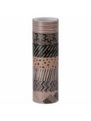 Клейкие WASHI-ленты для декора КОФЕЙНЫЕ ЦВЕТА, 15 мм х 3 м, 7 цветов, рисовая бумага, ОСТРОВ СОКРОВИЩ, 661706