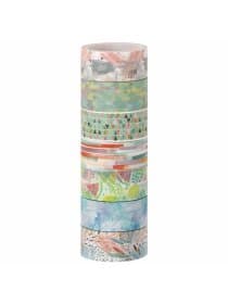 Клейкие WASHI-ленты для декора "Микс №1", 15 мм х 3 м, 7 цветов, рисовая бумага, ОСТРОВ СОКРОВИЩ, 661709