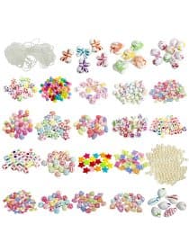 Набор для создания бижутерии и украшений BEADS SET, 450 элементов, 24 вида, BRAUBERG KIDS, 664695