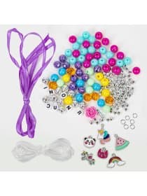Набор для создания бижутерии и украшений BEADS SET ЕДИНОРОГИ, 164 элемента, BRAUBERG KIDS, 664699