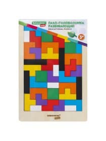 Головоломка развивающая деревянная "Тетрис", цветной, 18х27 см, BRAUBERG KIDS, 665262