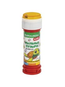 Мыльные пузыри 60 мл, с игрушкой на крышке, BRAUBERG KIDS, 665453