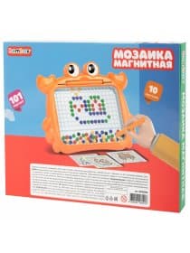 Мозаика магнитная развивающая для детей "Краб", стилус, 101 магнит, 10 карточек, BAMBOX (БАМБОКС), 665889