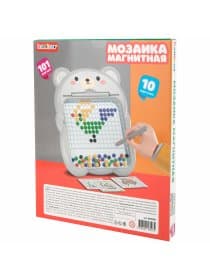 Мозаика магнитная развивающая для детей "Медвежонок", стилус, 101 магнит, 10 карточек, BAMBOX (БАМБОКС), 665891