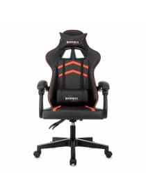 Кресло компьютерное BRABIX "Shooter GM-123", 2 подушки, экокожа, черное/красное, 533190