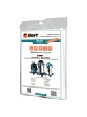 Мешки для сбора пыли к пылесосам BSS-1220-PRO, BSS-1518-PRO, объем 20 л, КОМПЛЕКТ 5 шт., BORT BB-20U, 91275875