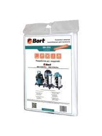 Мешки для сбора пыли к пылесосам BSS-1220-PRO, BSS-1518-PRO, объем 20 л, КОМПЛЕКТ 5 шт., BORT BB-20U, 91275875
