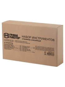 Набор инструментов столярно-слесарный, 25 предметов, пластиковый кейс, ГРАНДМАСТЕР, 671337