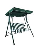 Качели садовые NOSTRESS (НОСТРЕСС) RELAX SC-001, 2 места, Ш140хГ110хВ153 см, мягкое сиденье, зеленый/белый, 680050