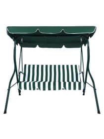 Качели садовые NOSTRESS (НОСТРЕСС) COMFORT SC-003, 3 места, Ш170хГ110хВ153 см, мягкое сиденье, зеленый/белый, 680051