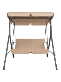 Качели садовые NOSTRESS (НОСТРЕСС) RELAX SC-001, 2 места, Ш140хГ110хВ153 см, мягкое сиденье, бежевый, 680053