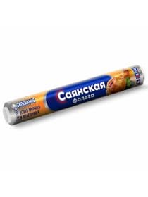 Фольга пищевая 29 см х 10 м, 14 мкм, ПРОЧНАЯ, САЯНСКАЯ ФОЛЬГА в пленке, Запекание О10П-290х35