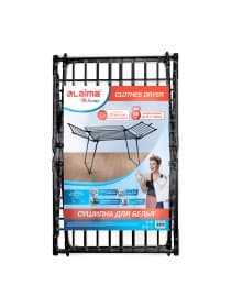 Сушилка напольная для белья раскладная, 5 зон сушки, 25 метров, LAIMA HOME MEGA BLACK, 700471