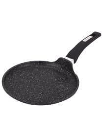 Сковорода блинная 22 см антипригарное покрытие, soft-touch ручка, МЕЧТА "Гранит Black", черная, 12802
