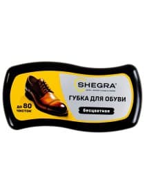 Губка-волна для обуви из гладкой кожи БЕСЦВЕТНАЯ, большой размер, SHEGRA (ШЕГРА), 700773