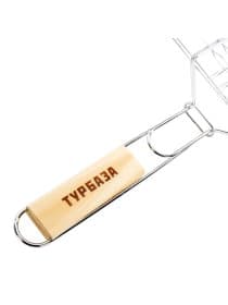 Решетка-гриль универсальная, 44х(20х30х2 см), МАЛАЯ, хромированная, ТУРБАЗА, 702545