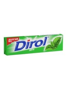 Жевательная резинка DIROL "Мята", 10 подушечек, 13,6 г, 26110