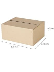 Гофроящик почтовый XS, 170x120x90 мм, марка Т22, профиль В, FEFCO 0201/ГОСТ, исполнение А