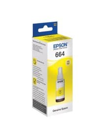 Чернила EPSON 664 (T6644) для СНПЧ Epson L100/L110/L200/L210/L300/L456/L550, желтые, ОРИГИНАЛЬНЫЕ, C13T66444A/498