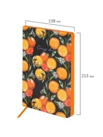 Ежедневник недатированный А5 (138х213 мм), BRAUBERG VISTA, под кожу, гибкий, 136 л., "Orange story", 112018