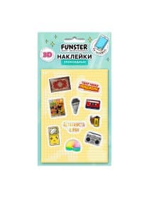 Наклейки эпоксидные, 3D-стикеры на телефон, "ЛОВИ ВАЙБ", 10х15 см, ассорти, FUNSTER (ФАНСТЕР), 667811