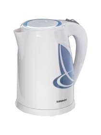Чайник SONNEN KT-1767, 1,8 л, 2200 Вт, закрытый нагревательный элемент, пластик, белый/синий, 453416